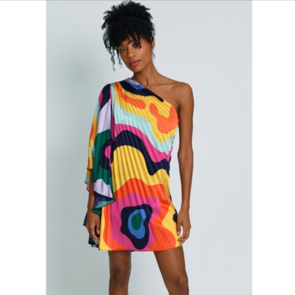 Brand New HUTCH ONE-SHOULDER PLEATED ROMPER - Picture 11 of 16